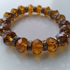 Costume Jewelry Amber Colored Bracelet